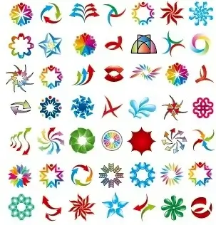 colored abstract vector logos