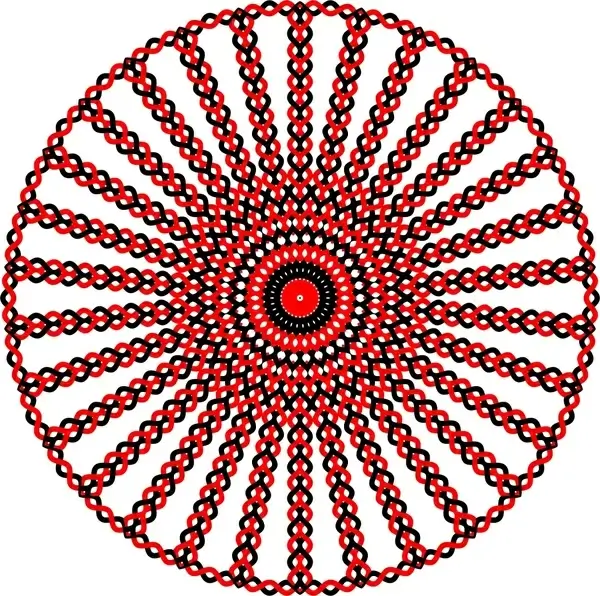 colored circle illustration with interlocking chain design