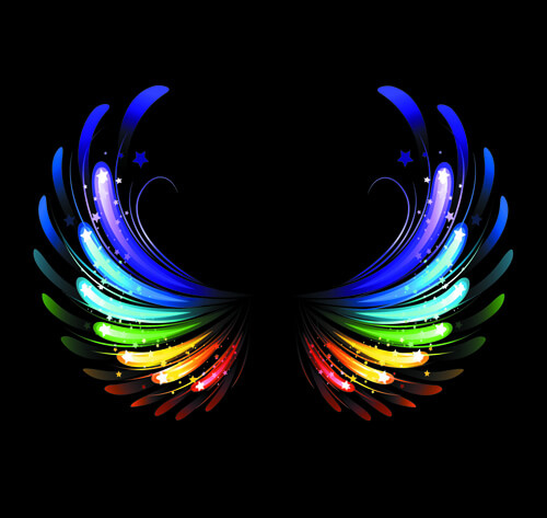 colored light wing vector