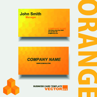 colored modern business cards vectors