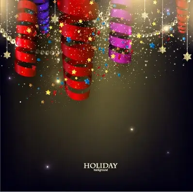 colored paper ribbon holiday background graphics