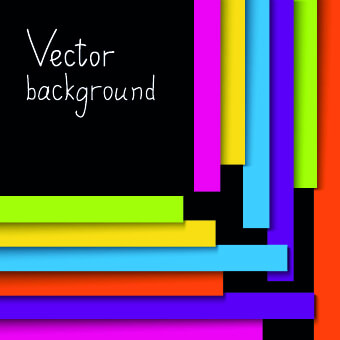colored paper strips vector background