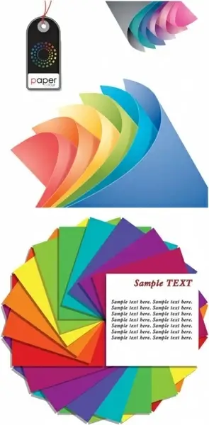 colored paper vector
