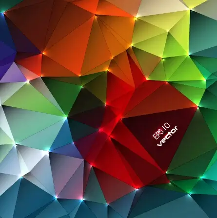 colored polygonal elements vector background