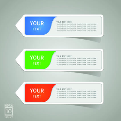 colored sticker label design vector