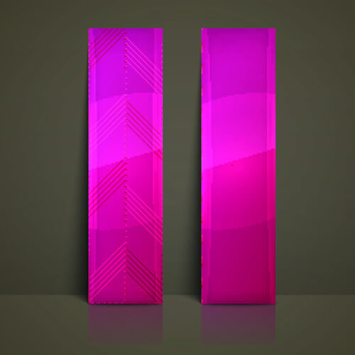 colored vertical banner vector