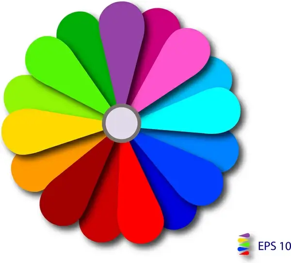 colorful abstract flower symbol