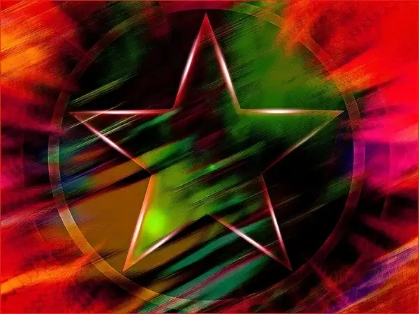 colorful background star