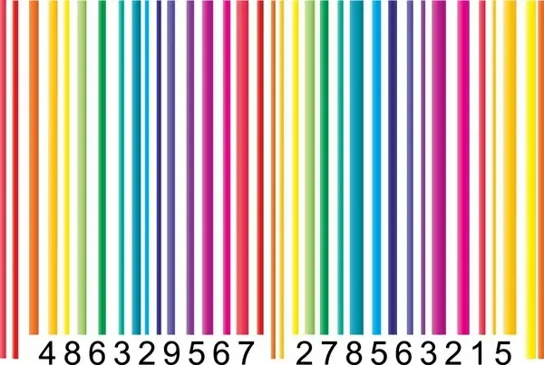 barcode background modern colorful vertical stripes digits decor