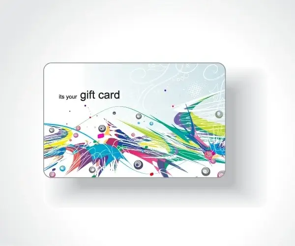 card template colorful abstract decor