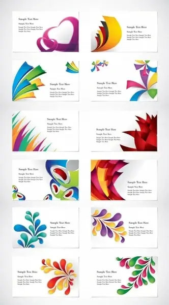 colorful card template vector