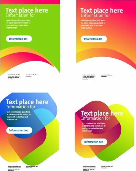 brochure templates modern colorful abstract decor