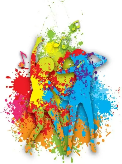 colorful dance vector graphic