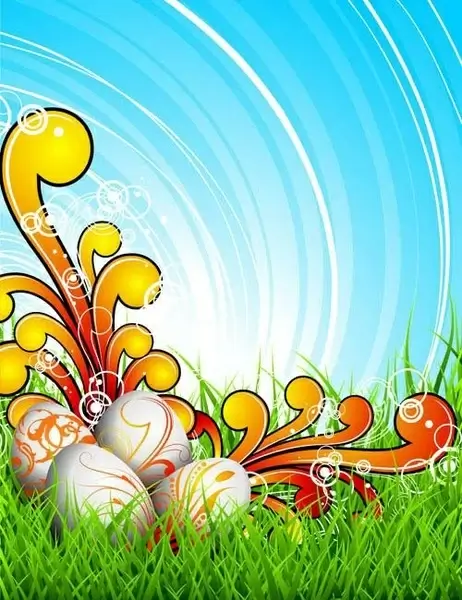 colorful easter background 03 vector