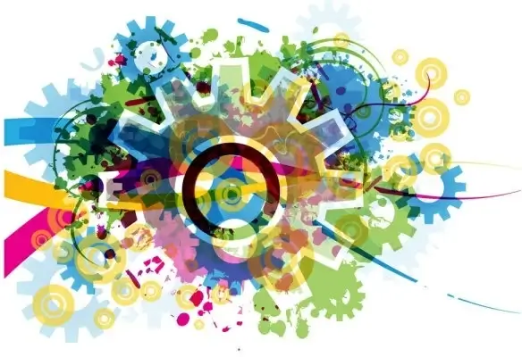 colorful gears background 04 vector