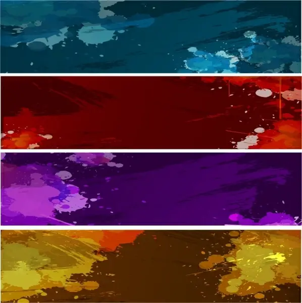 colorful grunge background sets