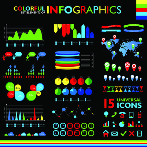 colorful infographic vector