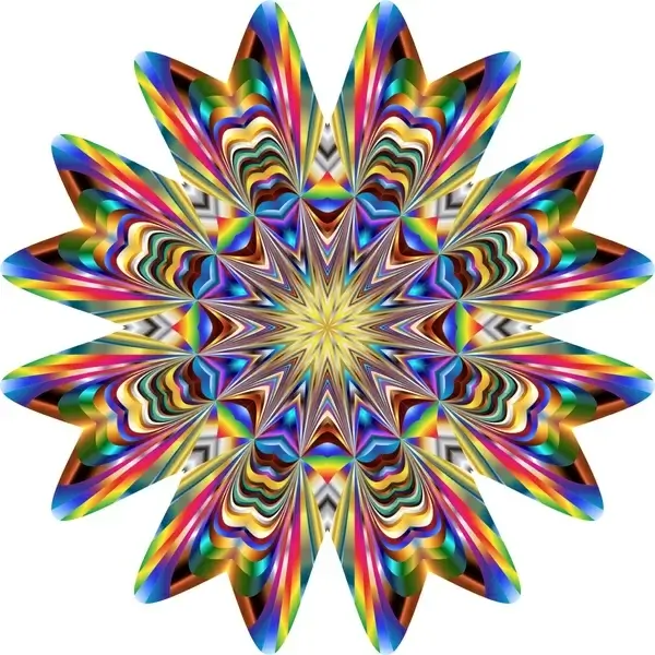colorful kaleidoscope pattern vector illustration