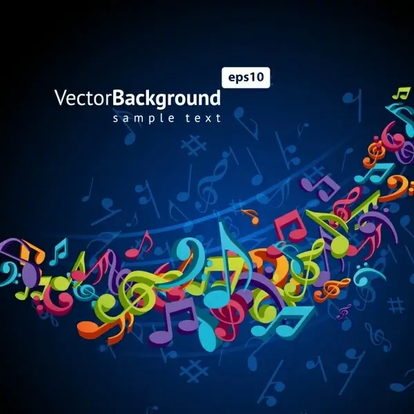 music background template colorful dynamic messy design