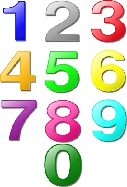 Colorful Numbers clip art