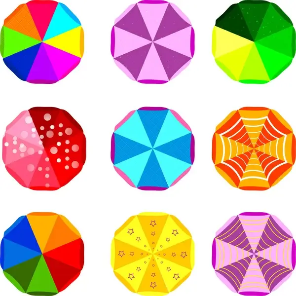 colorful octagon decor design