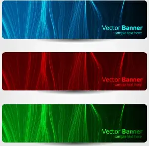 colorful optical line vector banner