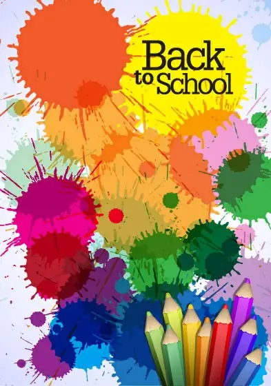 colorful paintbrush template vector
