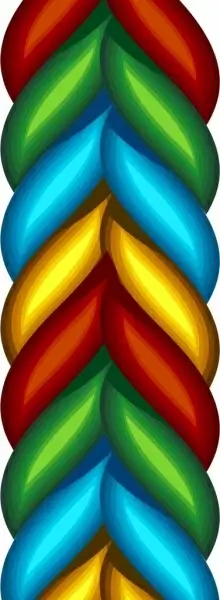 colorful rope icon colorful 3d twist decoration