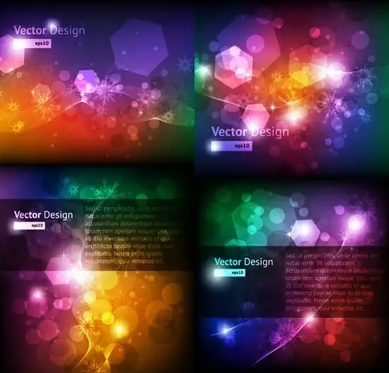 decorative background templates colorful twinkling blurred geometric lights