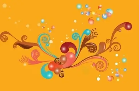 Colorful Swirls Vecotr Illustration
