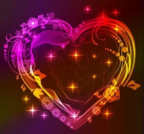 colorful valentine heart vector