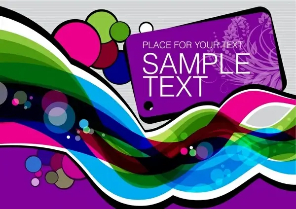 decorative background template colorful dynamic abstract decor