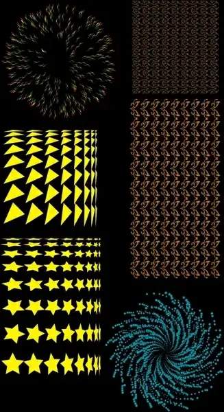 fireworks design elements repeating shapes decor