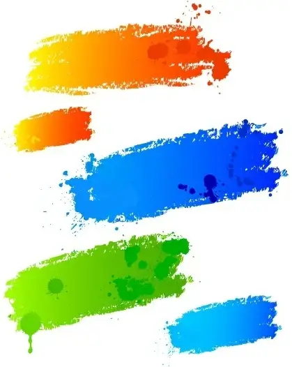 Coloured paint strokes