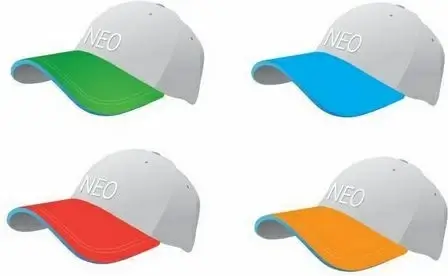 Colourful Baseball Caps Vector