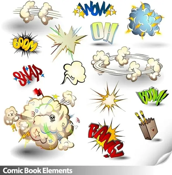 comic elements of vector used to