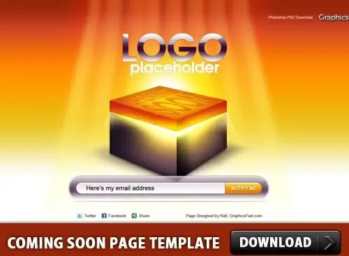 Coming Soon Page Template PSD
