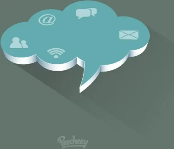 comunication cloud illustration
