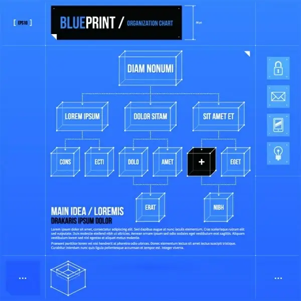 concept business blueprint vector