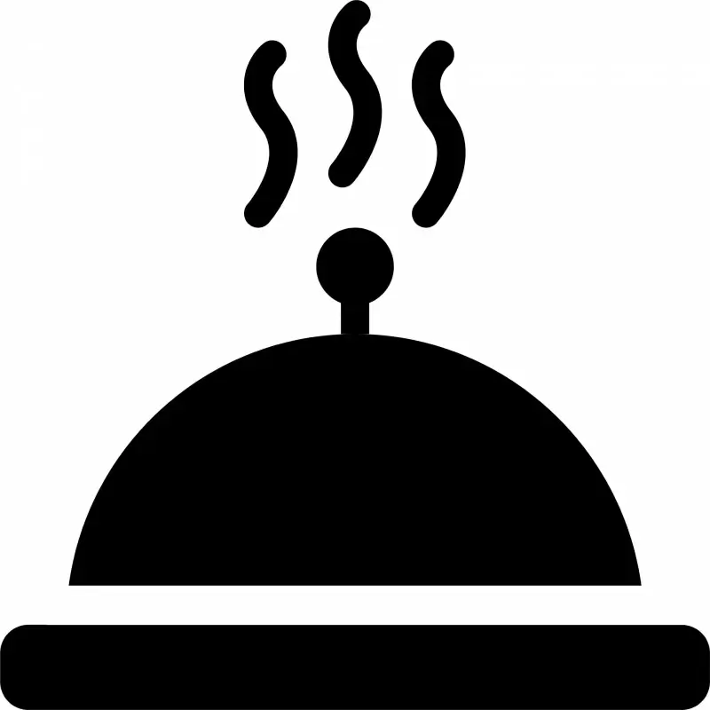 concierge bell icon flat silhouette outline