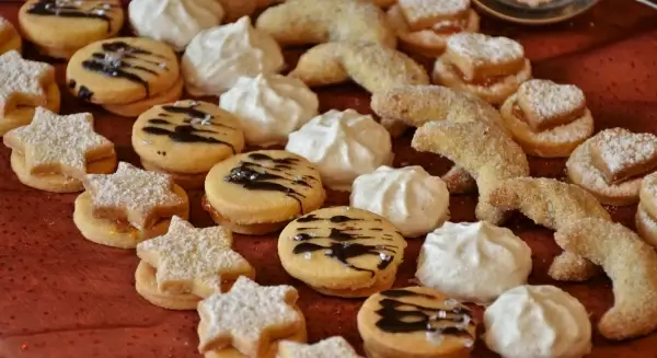 closeup of delicious biscuits
