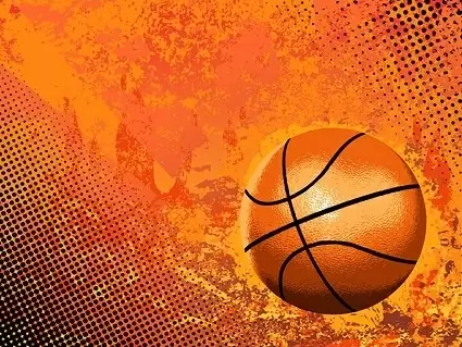 cool basketball and background elements vector