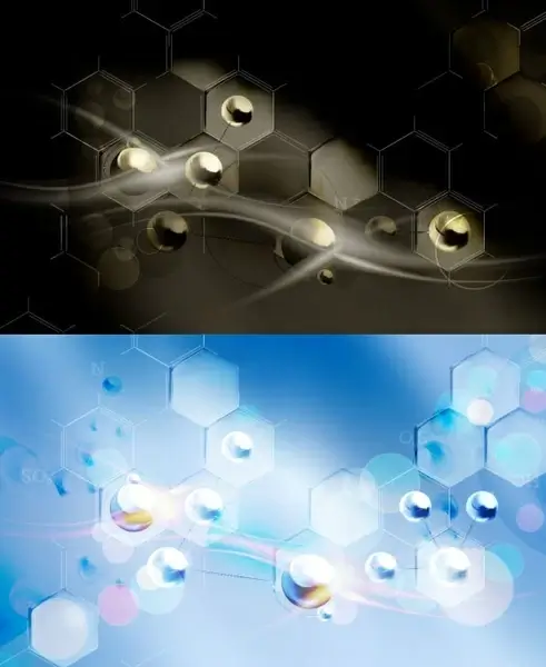 cool glare honeycomb background vector