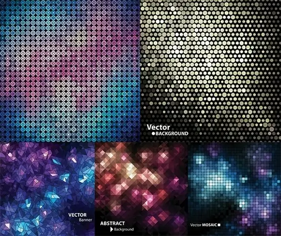 fantasy background templates bokeh polygonal lights decor