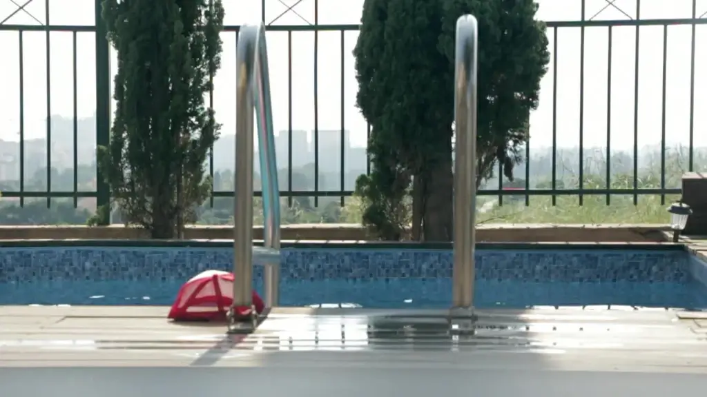 cool swimming pool in summer time