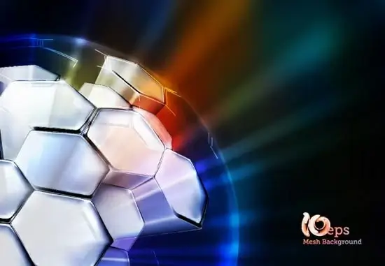 football background shiny sparkling lights 3d polygonal ball