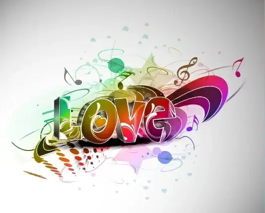 Love background music notes decor dynamic 3d design Vectors graphic art  designs in editable .ai .eps .svg .cdr format free and easy download  unlimit id:290546