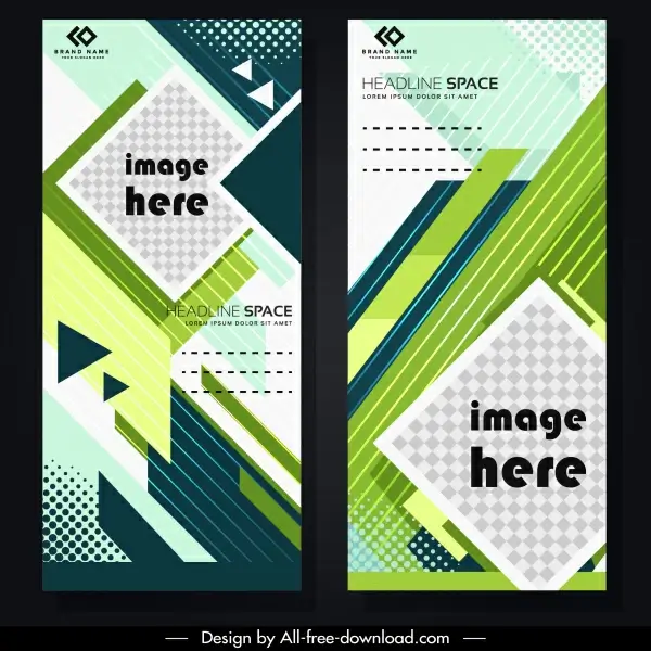 corporate banner template colorful modern geometric decor