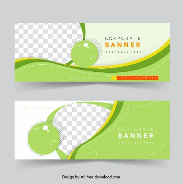 corporate banner templates elegant bright checkered circle curves