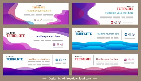 corporate banner templates horizontal design modern colorful abstraction